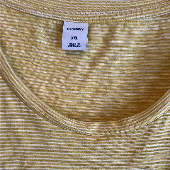 Old Navy Yellow striped Casual Sundress Crew Neck Midi - Picture 2 of 6